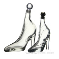 High heels shoes glass bottle